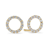 Diamond Circle Stud Earrings - Dracakis Jewellers